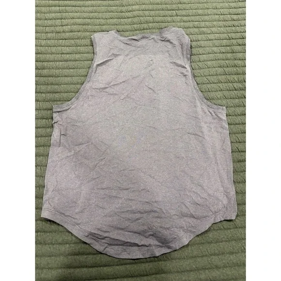 Gymshark Flex Tank Dark Grey Charcoal Size Medium Mesh Lightweight Vest - Picture 3 of 3